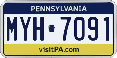 PA license plate MYH7091