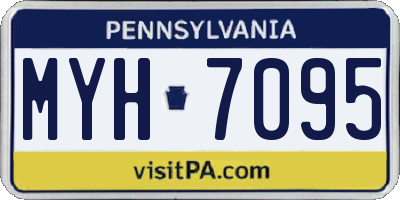 PA license plate MYH7095