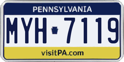 PA license plate MYH7119