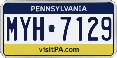 PA license plate MYH7129
