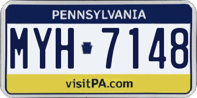 PA license plate MYH7148