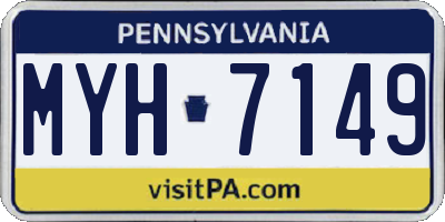 PA license plate MYH7149