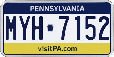 PA license plate MYH7152