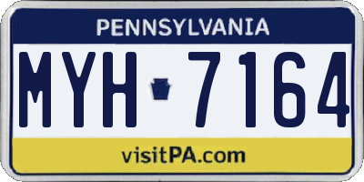 PA license plate MYH7164