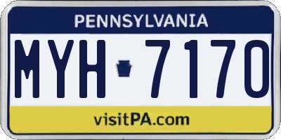 PA license plate MYH7170