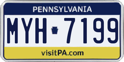 PA license plate MYH7199