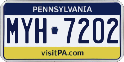 PA license plate MYH7202