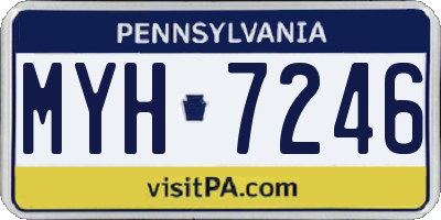 PA license plate MYH7246