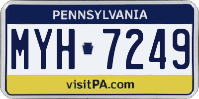 PA license plate MYH7249