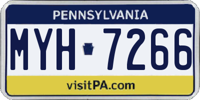 PA license plate MYH7266