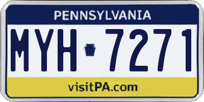 PA license plate MYH7271