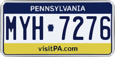PA license plate MYH7276