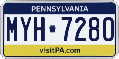 PA license plate MYH7280