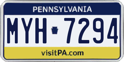 PA license plate MYH7294