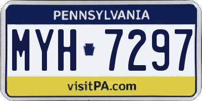 PA license plate MYH7297