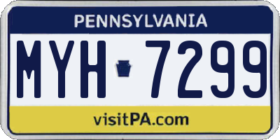 PA license plate MYH7299