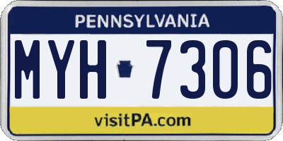PA license plate MYH7306