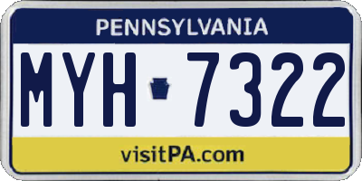 PA license plate MYH7322