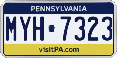 PA license plate MYH7323