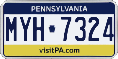 PA license plate MYH7324