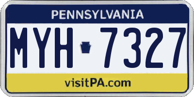 PA license plate MYH7327