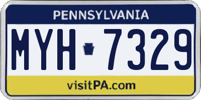 PA license plate MYH7329