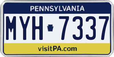 PA license plate MYH7337