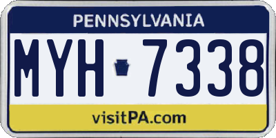 PA license plate MYH7338