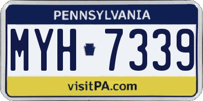PA license plate MYH7339