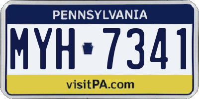 PA license plate MYH7341