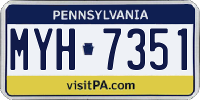 PA license plate MYH7351