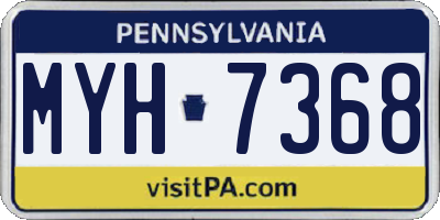 PA license plate MYH7368