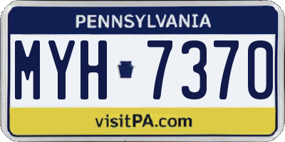 PA license plate MYH7370