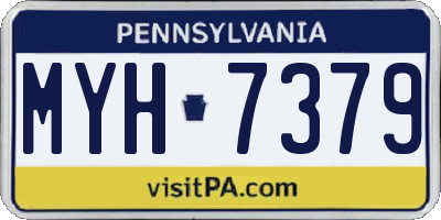 PA license plate MYH7379
