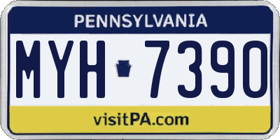 PA license plate MYH7390