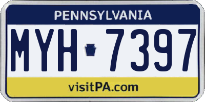 PA license plate MYH7397