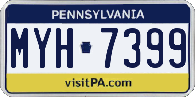 PA license plate MYH7399