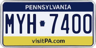 PA license plate MYH7400