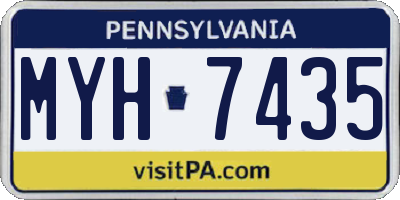 PA license plate MYH7435