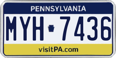 PA license plate MYH7436