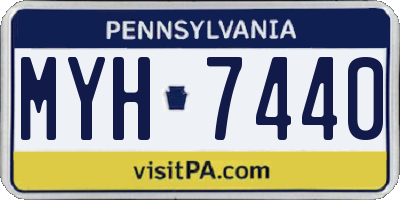 PA license plate MYH7440
