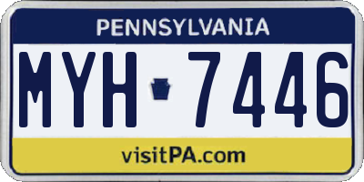 PA license plate MYH7446