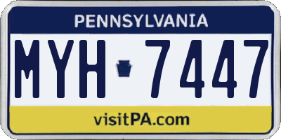 PA license plate MYH7447