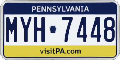 PA license plate MYH7448