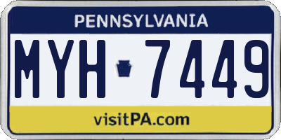 PA license plate MYH7449