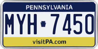 PA license plate MYH7450