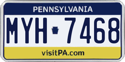 PA license plate MYH7468