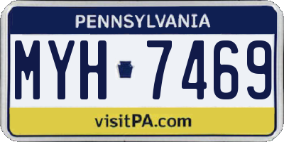 PA license plate MYH7469
