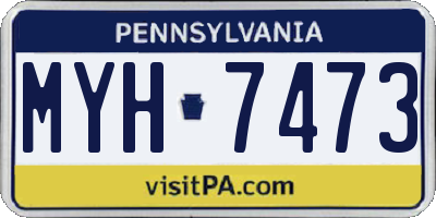 PA license plate MYH7473