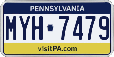 PA license plate MYH7479